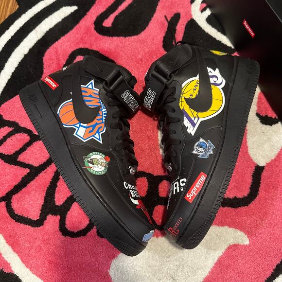 Nike Air Force 1 Mid Supreme NBA Black – Size 11.5 – Brand New main image 7